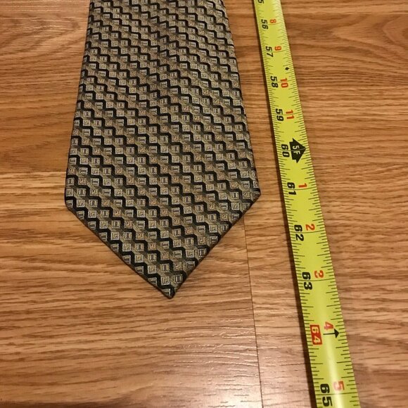 Joseph & Feiss International 100% Silk Tie Extra long 65"x4" Necktie Brown Colou - Picture 5 of 5